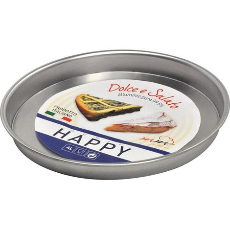 TEGLIA IN ALLUMINIO PURO PER CROSTATA HAPPY RUOTO CM 32 DIAMETRO