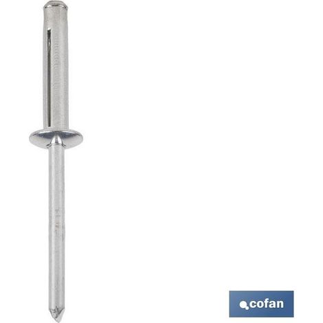 Pack de 500 rivets en aluminium Trébol 4 x 24 mm pour fixation (1/4)