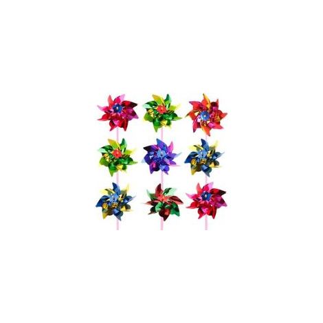 Lot de 100 moulins à vent en plastique Anti-pigeons et décoratifs Longueur 34 cm Pour jardins et fêtes (1/5)