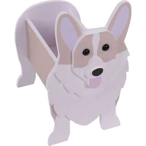 Pot Chien - En PVC - Pour Jardin Intérieur Extérieur - Décor Animalier Floral - 1 Pièce (1/5)