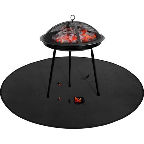 Tapis De Protection Barbecue - Ignifuge Jusqu À 1100 °C - Pour Terrasse Patio Cheminée - Diamètre 91 Cm (1/5)