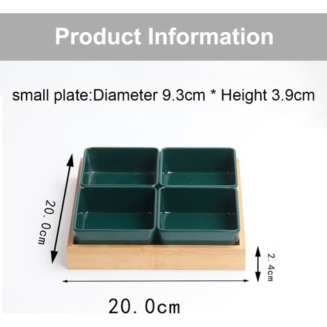 Plateau de service en mélamine pour noix de bambou et bonbons, plat à apéritifs, bol à bonbons (1/5)