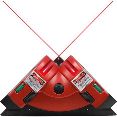 Niveau pour carreaux de céramique, anglemètre laser, niveau laser à angle droit, sans batterie,rouge (1/5)