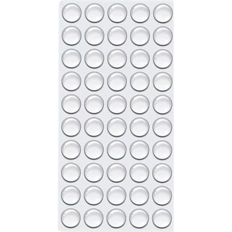 Pieds en caoutchouc transparent, 100 pièces, amortisseurs antidérapants auto-adhésifs, butées pour portes et tiroirs de placards, meubles et planches à découper (1/5)