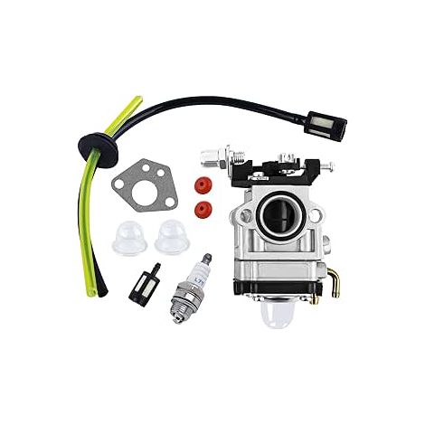 Vergaser für Freischneider 52cc 49cc 43cc Vergaser-Set mit Dichtung, Schlauch, Zündkerze und Kraftstofffilter. Vergaser für Freischneider, Rasenmäher