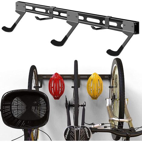 Support mural vertical réglable pour vélos, rangement multiple, VTT, vélo électrique (1/5)
