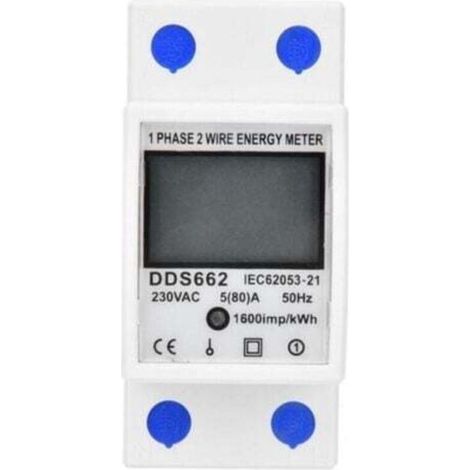 Digital electricity meter, single-phase rail-mounted electricity meter, single-phase two-wire multifunction electricity meter