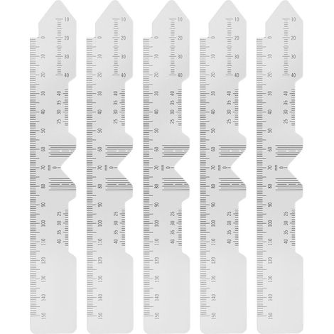 Ce lot de 5 règles ophtalmiques pour la mesure de l'écart pupillaire présente des graduations claires, des bords lisses et convient à une utilisation comme règles de mesure de l'écart pupillaire dans  (1/5)