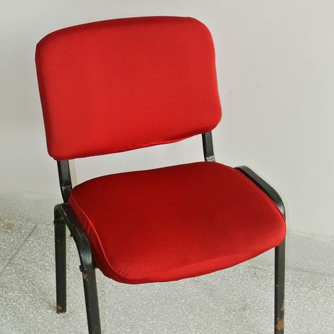 1 Set Split Design Stretchchable Office Computer Chaise Couvre Housse Vin Rouge (1/5)