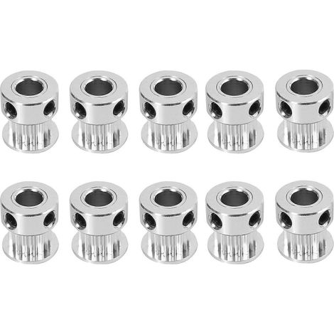 10 poulies de distribution en aluminium GT2 à 16 dents, alésage de 6 mm, avec bride et roue synchrone pour imprimante 3D (1/5)