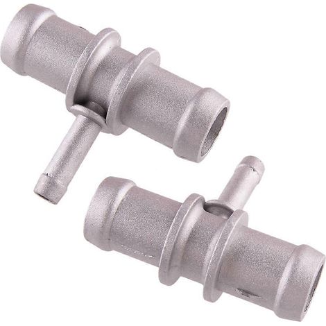Lot de 2 raccords en T argentés 3/4 5/16 3/4 (20 mm-8 mm-20 mm) pour tuyau de chauffage/liquide de refroidissement, réducteurs, connecteurs d'eau universels neufs (1/5)