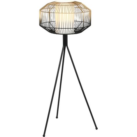 Baumwollstehlampe 39x39x103 schwarzer Eisen Baumwoll mehrfarbige Farbfamilienlampen Details Details (1/5)