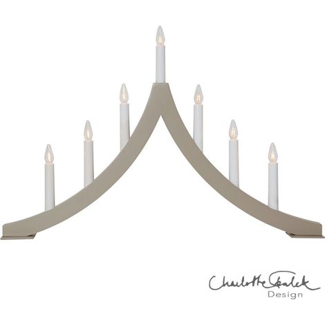 Star Trading Arc de lumière Pagod, beige, bois, 7 flammes, 60cm