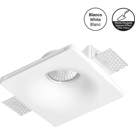 Downlight Cuadrado De Escayola - Trimless - 1 X GU10