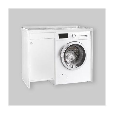 Cache Lave-Linge "Wash" Meuble 105 X 60 Cm Cuve Droite