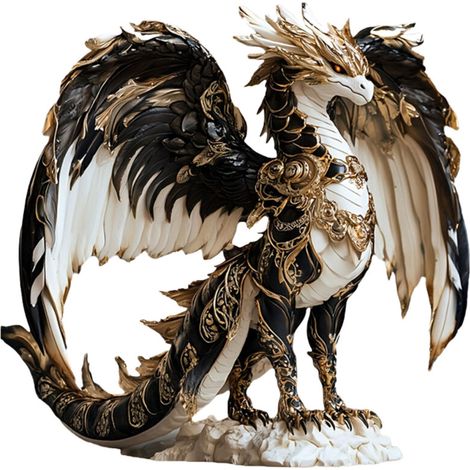 Statuette di drago in acrilico, bellissime - Drago Nero