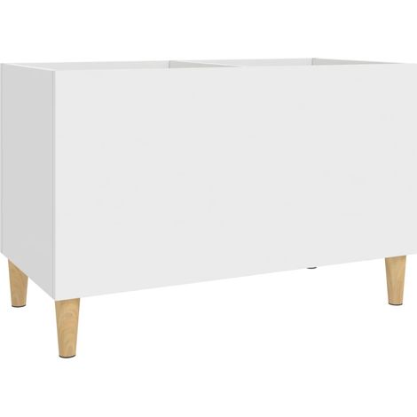 Armoire à disques blanc 74,5x38x48 cm bois d'ingénierie (1/5)