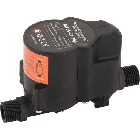 Surpresseur d'eau entièrement automatique et silencieux pour douche compacte, pompe de recirculation 24 V CC, prise UE 100-240 V (1/5)
