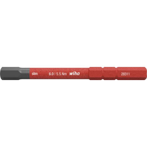 Wiha Embout slim electric Six pans 6.0 mm x 75 mm (37227)