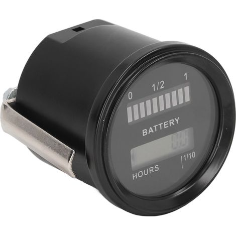 Indicateur numérique de batterie, compteur horaire, jauge multifonctionnelle étanche IP65 pour voitures électriques, chariots et tondeuses à gazon (1/5)