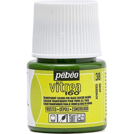 Peinture pour verre - Pébéo - Vitrea 160 - Anis N°38 - 45ml - Dépolie
