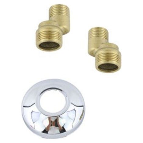 Kit 2pz Connecteur Excentrique Pour Tap 3/4 Rosette Rosette Accessoire De 65mm 52363 (1/5)