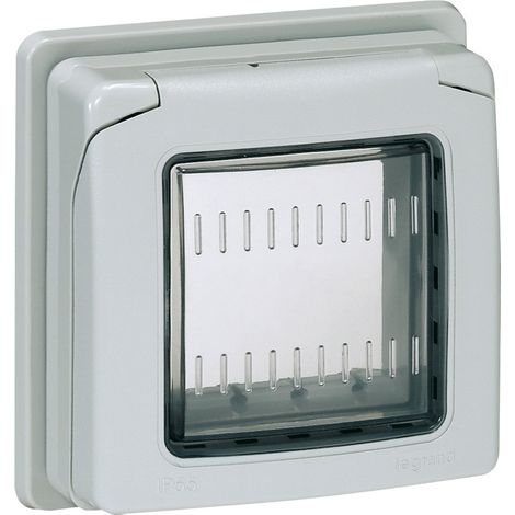 Adaptateur IP55 pour mécanismes Mosaic 2 modules pour coffrets mobiles P17 LEGRAND 053948 (1/2)