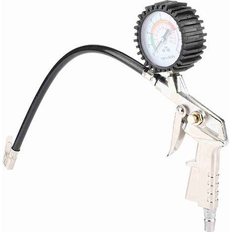 Convient pour le manomètre multifonction PC 8508, pompe de gonflage de pneus 0-220 psi, argent. (1/5)