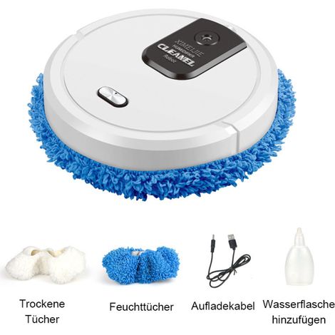 Saugroboter mit Wischfunktion 3 in 1, Staubsauger Roboter, 1500Pa Starke Saugkraft Roboterstaubsauger, Selbstaufladend, WLAN, 60 Mins Max, Ideal für Tierhaare, Teppich, Hartboden