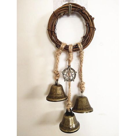 Clochettes de sorcière pour poignée de porte : Décorations et accessoires d’autel wiccans artisanaux pour la protection de la maison et l’autel (1/5)
