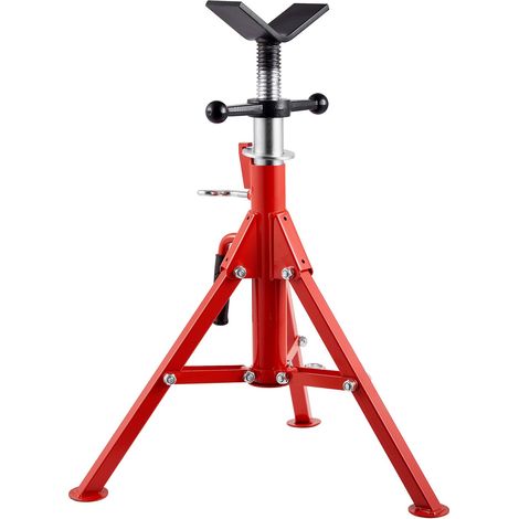 Support de tuyau en V réglable, hauteur 610-1067 mm, capacité 1134 kg, acier carbone, pliable et portable. (1/5)