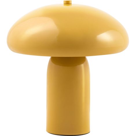 Lampada da tavolo con paralume in ferro, singola 22 cm giallo Sanya