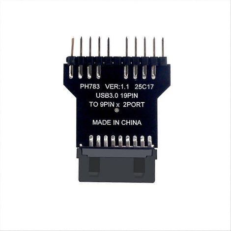 Câble d'extension répartiteur USB 2.0 à 9 broches (1 vers 2) (1/5)