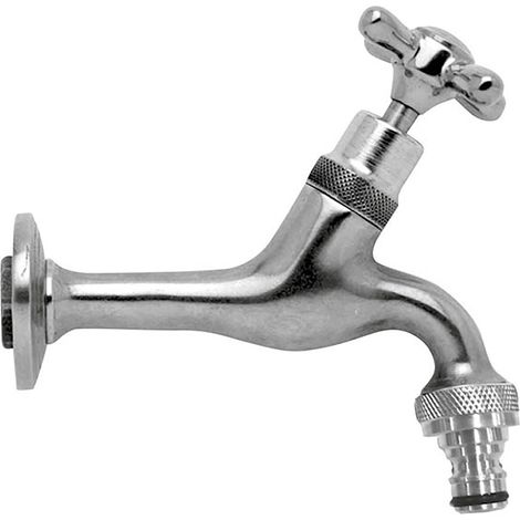 Rubinetto per Fontana da Giardino in Ottone Cromato con Attacco Rapido Morelli Contea (1/5)