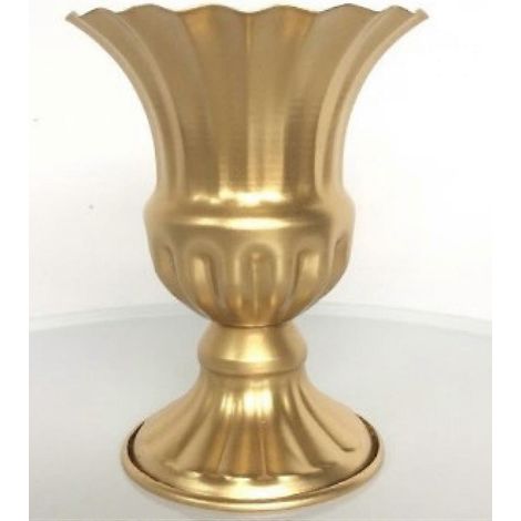 Élégant vase rétro en métal fer, pot de fleurs séchées, centre de table, style vintage, décoration pour la maison ou un mariage, salon (1/5)