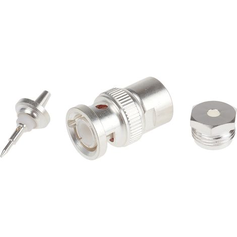 Connecteur coaxial RS PRO Mâle Droit, raccordement Cage à ressort 50O Montage sur câble ( Prix pour 1 )