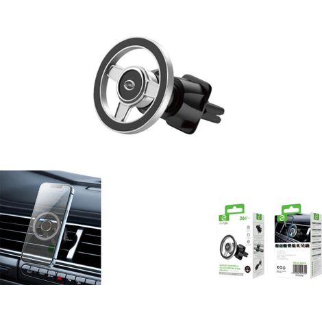 SUPPORTO MAGNETICO CALAMITA PER CELLULARE SMARTPHONE DA AUTO BOCCHETTE ARIA