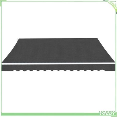 Auvent pliable manuel - FAFEICY - 275576 - 400 cm - Anthracite - Cadre aluminium renforcé (1/5)