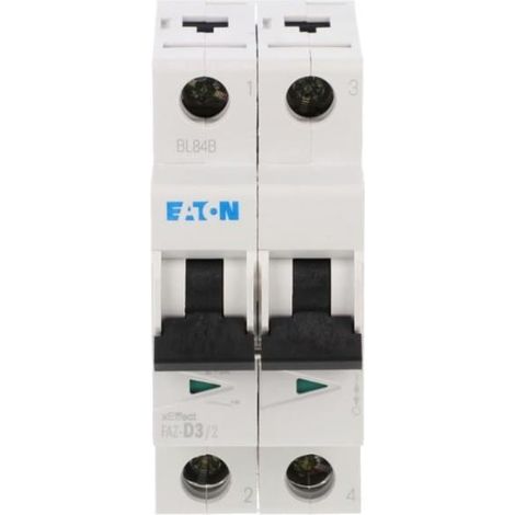 Interruptor automático 2P D 3A 15kA CA FAZ-D3/2 278773