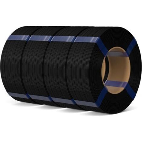 Filament PLA Basic Refill 1,75 mm Noir 4KG, Filament PLA 3D Sans Bobine Précision Dimensionnelle ±0,02 mm, Recharge Écologique pour Bobine Réutilisable (1/5)