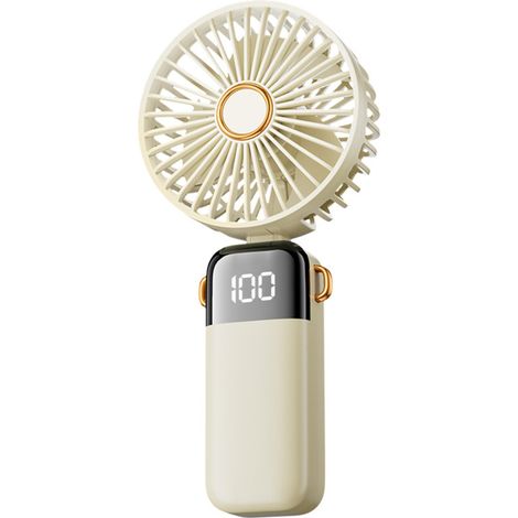 Mini ventilador silencioso, con reducción de ruido, 12.000 RPM, velocidad ajustable, soporte para teléfono, USB-C (portátil/colgante).