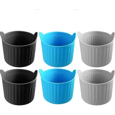 Silicone mold for air fryer – Set of 6 – Heat resistant – BPA free – Multifunctional cooking accessories (1/5)