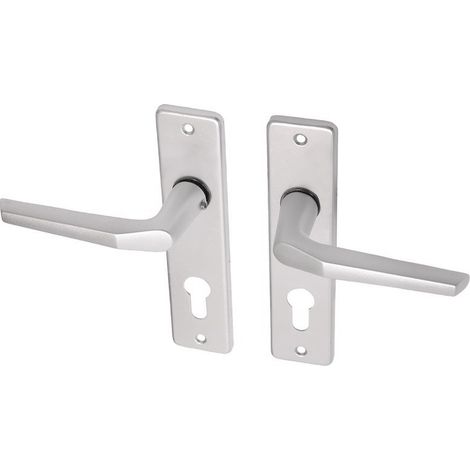 Poignée de porte avec bouclier en aluminium modèle pouce - Par
