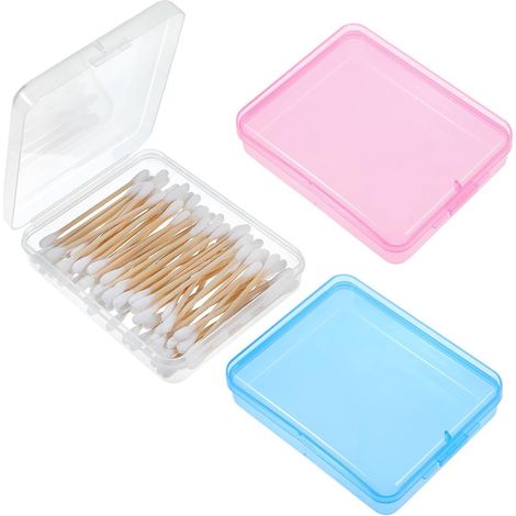 Ensemble 3 pièces organisateur pour cotons-tiges et disques de coton, rangement accessoires beauté (1/5)