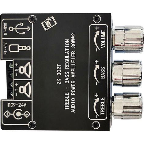 Bluetooth Digital-Leistungsverstärkerplatine 2.0 Stereo-Zweikanal-Audioverstärkermodul-Kit (1/5)