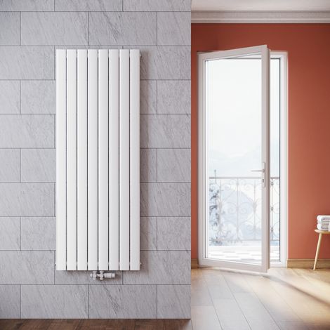 SONNI Design Flach heizkörper wohnzimmer Badheizkörper Vertikal Paneelheizkörper Einlagig Heizkoerper wohnzimmer mit Heizventil 1600 x 616mm Weiß (1/5)