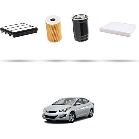 Kit tagliando 4 filtri compatibile con Hyundai Elantra III (MD) 1.6 CRD 94KW dal 2011 (1/5)