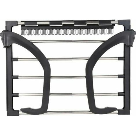 Radiateur Étendoir à Linge, Étendoir à Linge, Rails de Séchage à Linge Étagère de Rangement Portable pour Serviette d'intérieur Tube Circulaire Petite Taille (Noir, 32 40cm) (1/5)