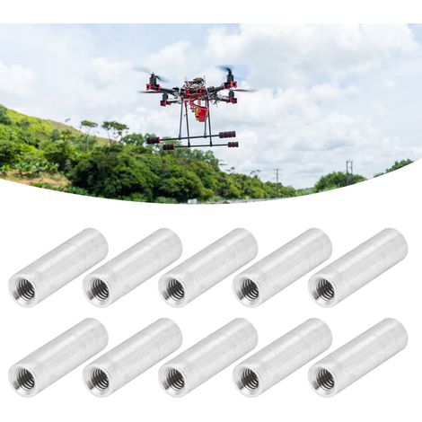 Dix piliers de support filetés en alliage d'aluminium M40,7 mm 3501-0006-0200, longueur 20 mm. (1/5)