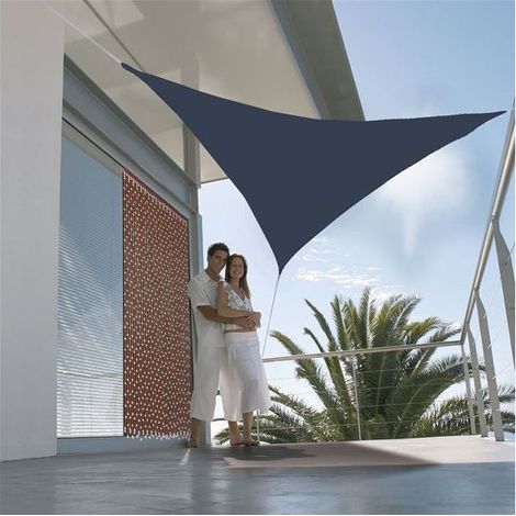 JARDILINE - Voile ombrage triangulaire 3 x 3 m gris bleuté